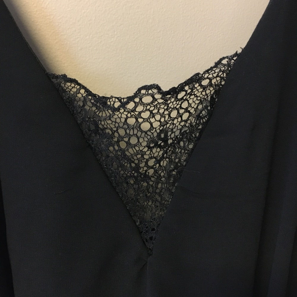 Black Lace-edged Top